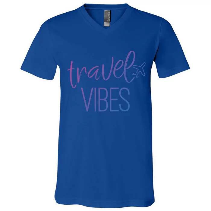 Travel Vibes Vacay Mode Wanderlust Gift V-Neck T-Shirt