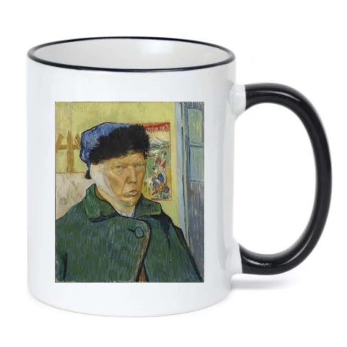 Trump Vincent Van Gogh Funny 2024 Black Color Changing Mug