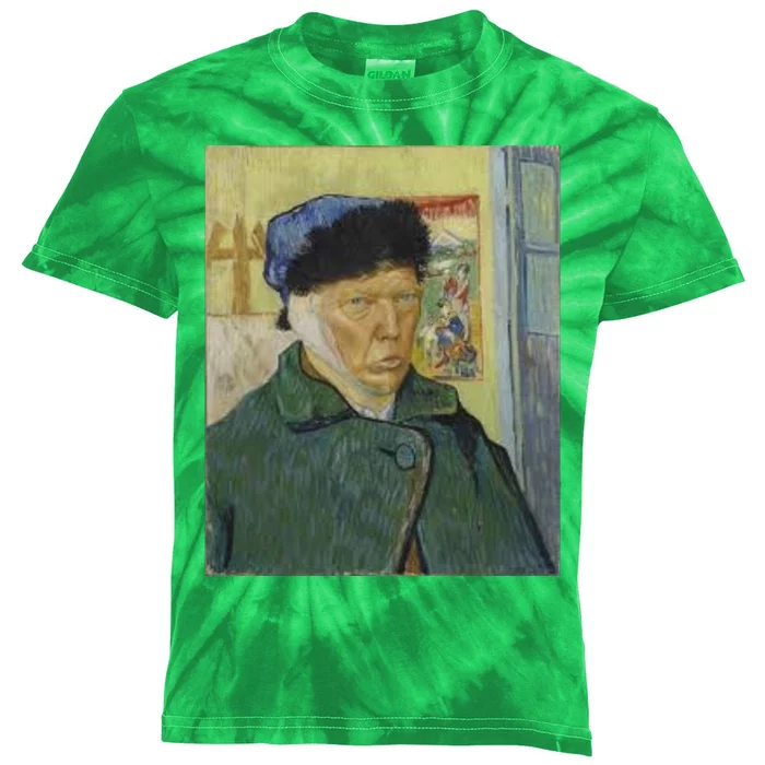 Trump Vincent Van Gogh Funny 2024 Kids Tie-Dye T-Shirt