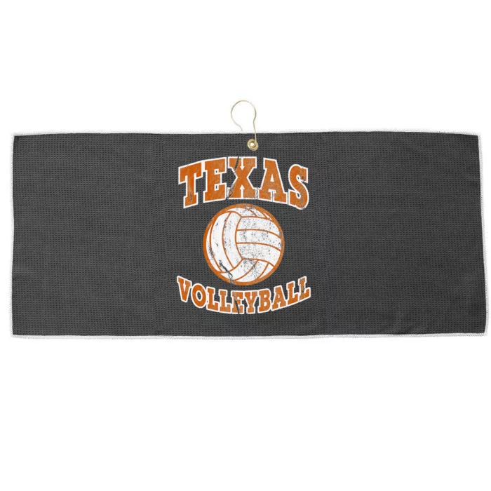 Texas Volleyball Vintage distressed Large Microfiber Waffle Golf Towel