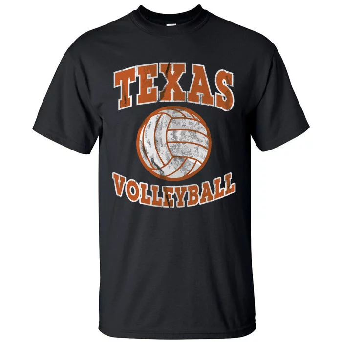 Texas Volleyball Vintage Distressed Tall T-Shirt