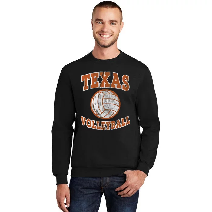 Texas Volleyball Vintage Distressed Tall Sweatshirt