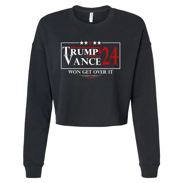 Trump Vance Won Get Over It President Inauguration Day 2025 Cropped Pullover Crew