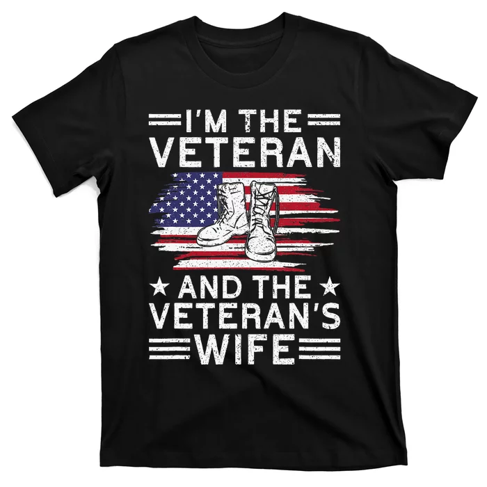 The Veterans Wife Proud American Veteran Wife T-Shirt