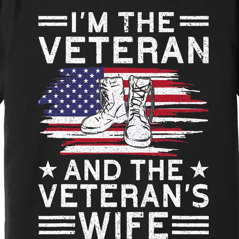 The Veterans Wife Proud American Veteran Wife Premium T-Shirt