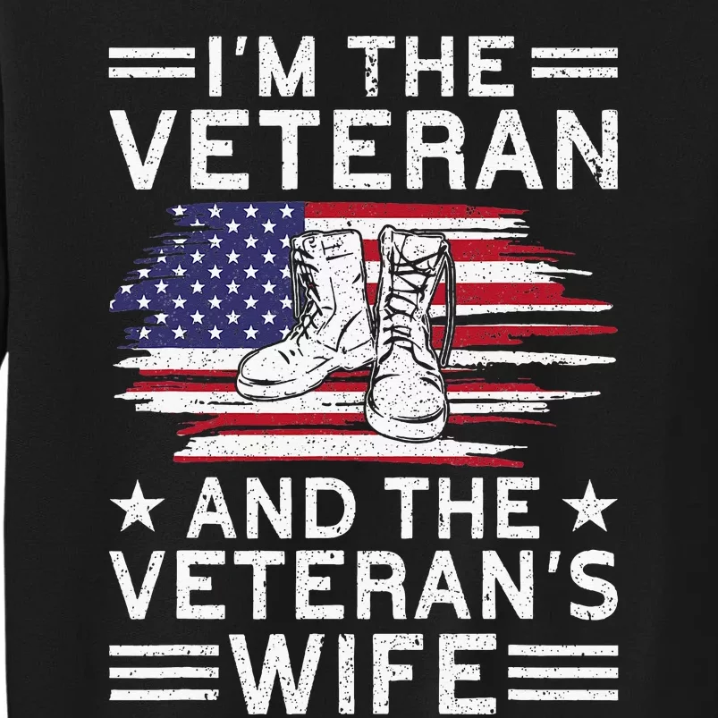 The Veterans Wife Proud American Veteran Wife Tall Sweatshirt