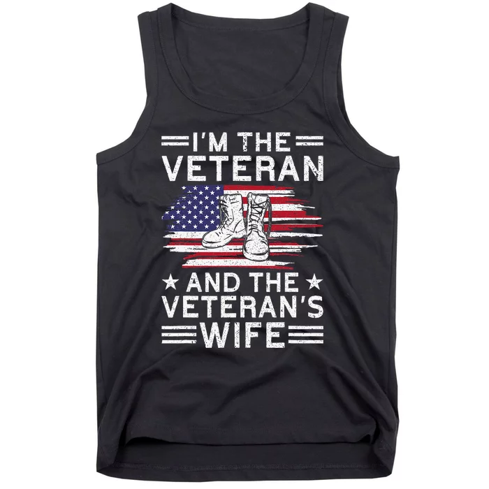 The Veterans Wife Proud American Veteran Wife Tank Top