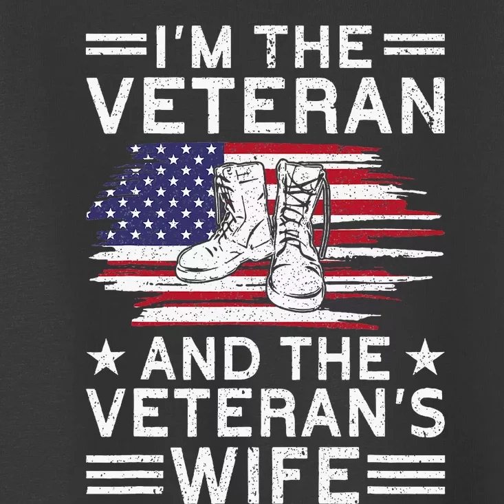 The Veterans Wife Proud American Veteran Wife Toddler T-Shirt