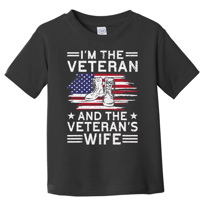 The Veterans Wife Proud American Veteran Wife Toddler T-Shirt