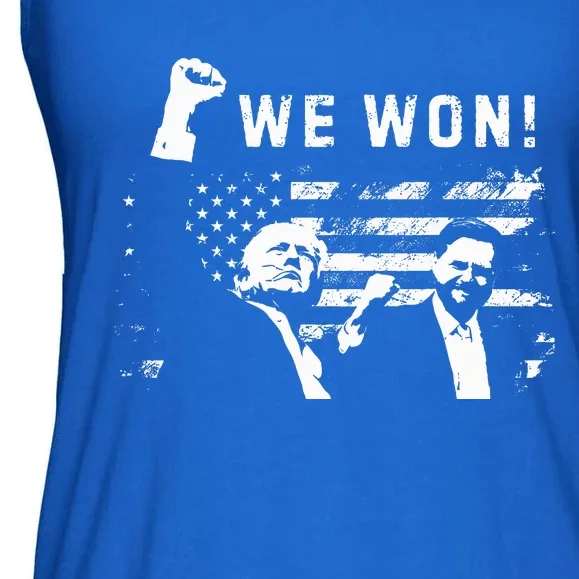 Trump Vance We Won Win Inauguration Day 2025 Ladies Essential Flowy Tank