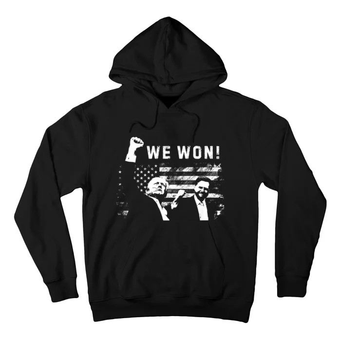 Trump Vance We Won Win Inauguration Day 2025 47th President Hoodie