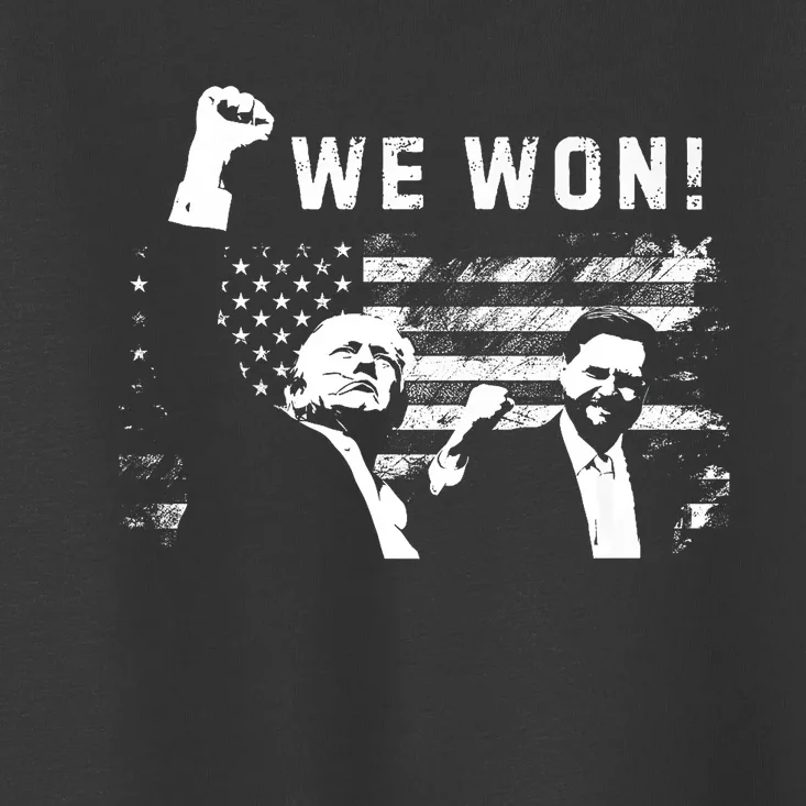 Trump Vance We Won Win Inauguration Day 2025 47th President Toddler T-Shirt