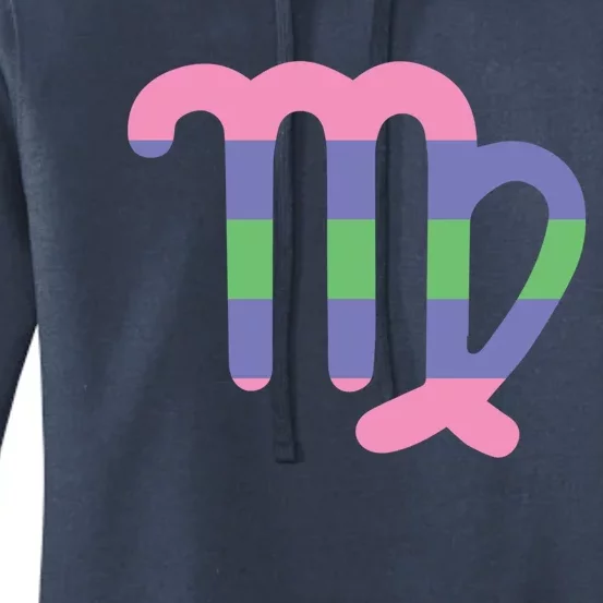 Trigender Virgo Zodiac Sign Trigender Pride Flag Gift Women's Pullover Hoodie