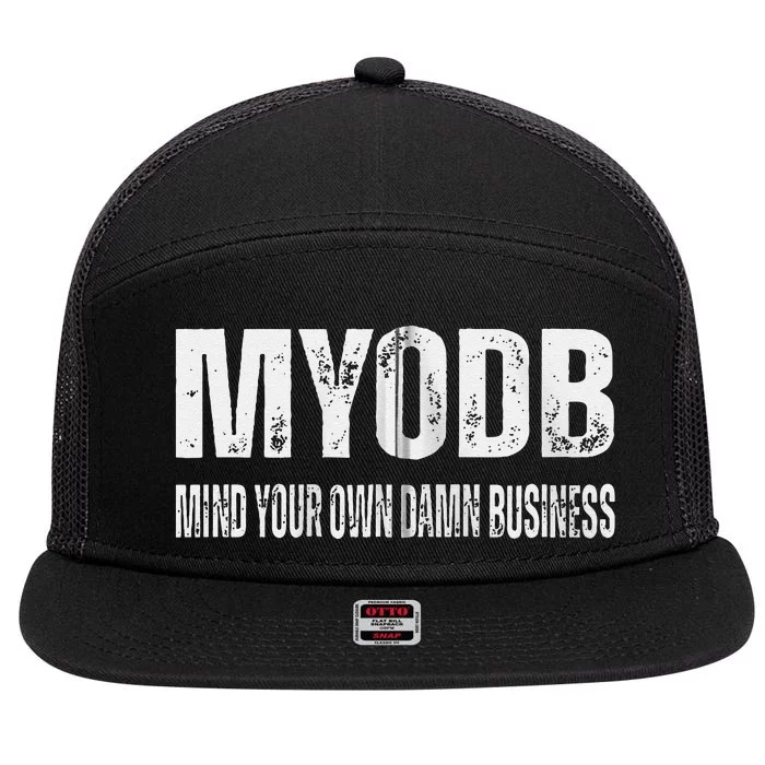 Tim Walz 2024 Mind Your Own Damn Business 7 Panel Mesh Trucker Snapback Hat