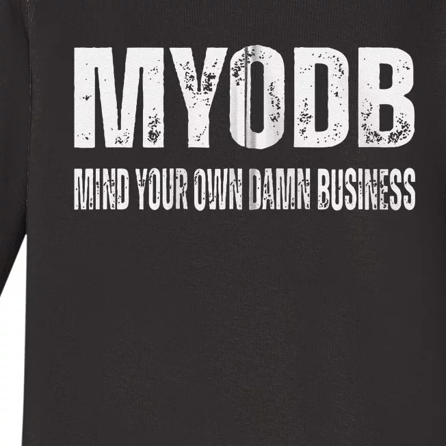 Tim Walz 2024 Mind Your Own Damn Business Baby Long Sleeve Bodysuit