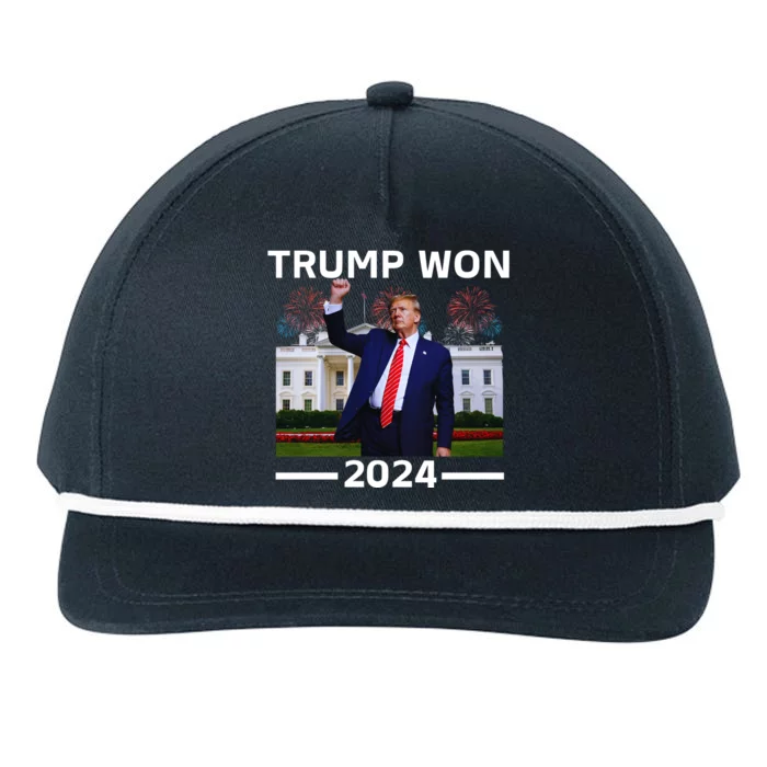 trump won 2024 Snapback Five-Panel Rope Hat