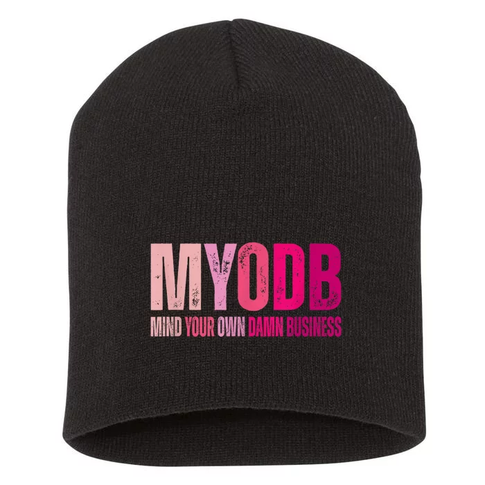 Tim Walz 2024 Mind Your Own Damn Business Short Acrylic Beanie