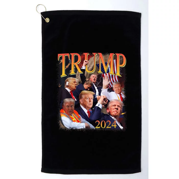 Trump Won 2024 President 47th Of White House Donald Trump Platinum Collection Golf Towel