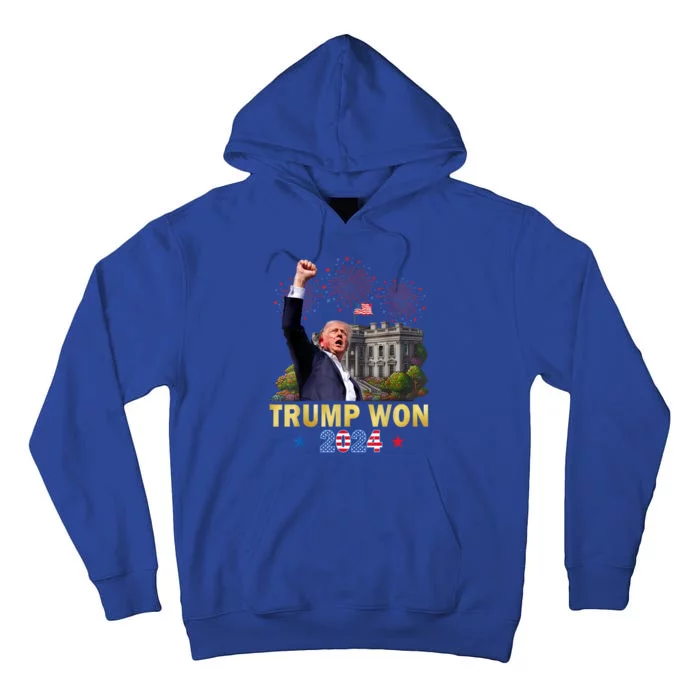 Trump Won 2024 President 47th Of White House Gift Tall Hoodie