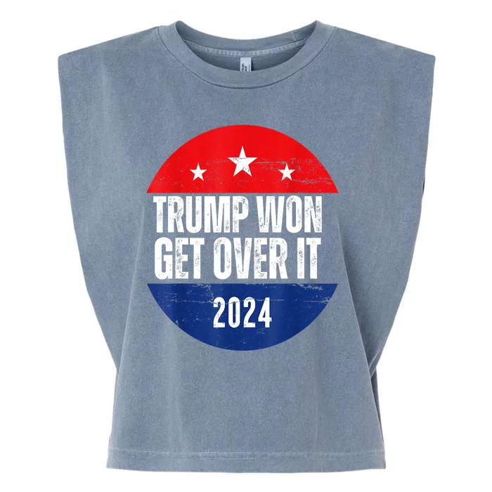 Trump Won 2024 Trump President Usa Election Trump Victory Gift Garment-Dyed Women's Muscle Tee