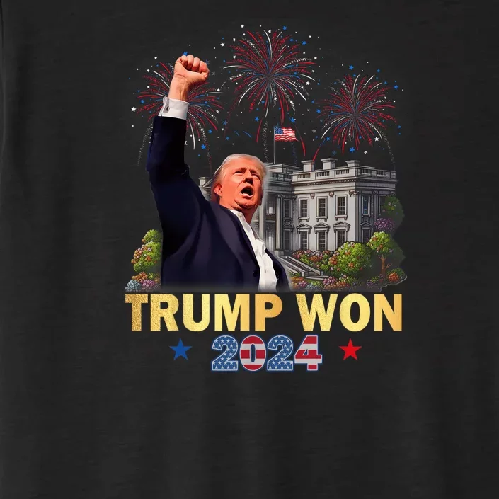 Trump Won 2024 President 47th Of White House Donald Trump ChromaSoft Performance T-Shirt