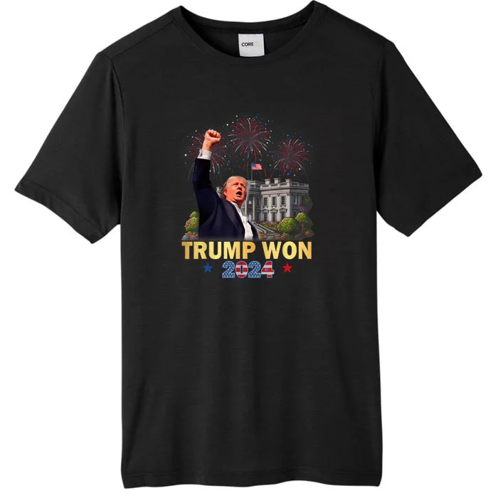 Trump Won 2024 President 47th Of White House Donald Trump ChromaSoft Performance T-Shirt