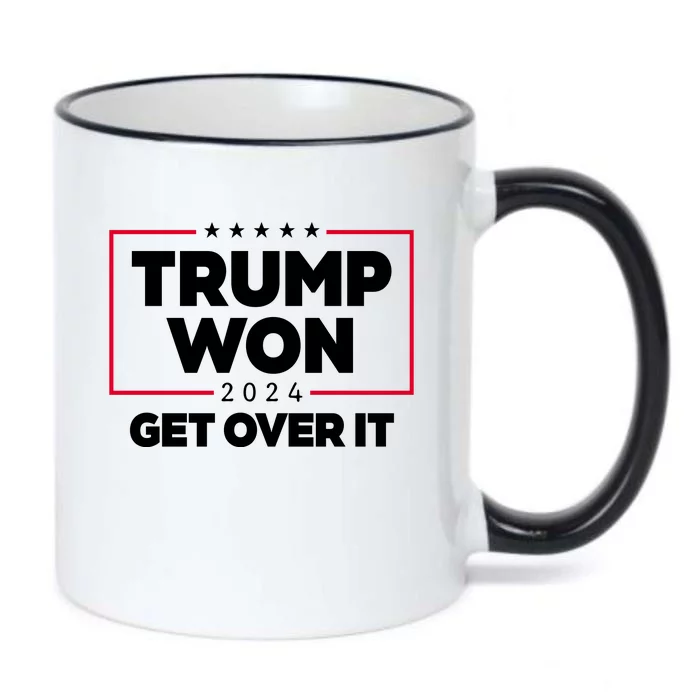 Trump Won 2024 Get Over It 47th President Black Color Changing Mug