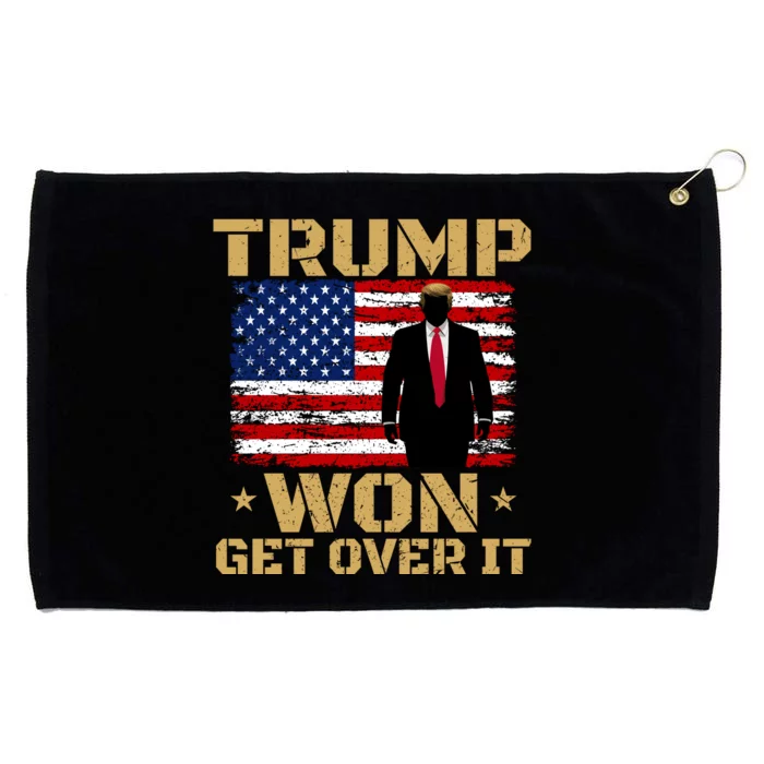 Trump Won 2024 Election Get Over It Trump Vance Grommeted Golf Towel