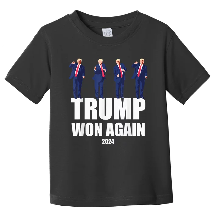 Trump Wins 2024 Presidential Election 2024 Donald Trump Wins Us Presidency Toddler T-Shirt