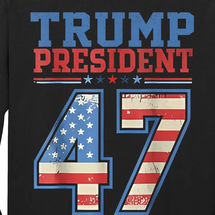 Trump Wins 2024 Presidential Election 2024 Donald Trump Wins Us Presidency Tall Long Sleeve T-Shirt