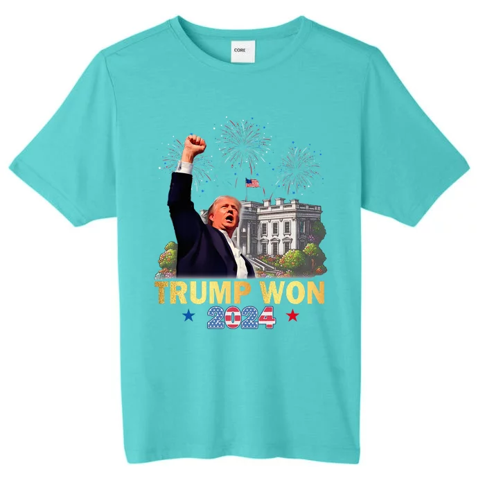 Trump Won 2024 President 47th Of White House Donald Trump ChromaSoft Performance T-Shirt