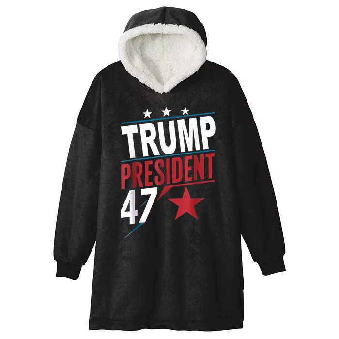 Trump Wins 2024 Presidential Election 2024 Donald Trump Wins Us Presidency Hooded Wearable Blanket