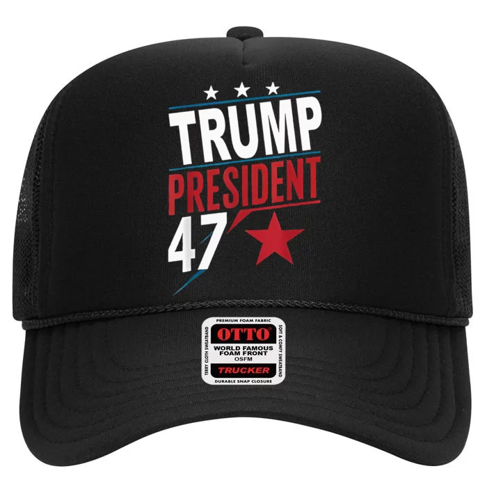 Trump Wins 2024 Election Trump Won 2024 High Crown Mesh Trucker Hat