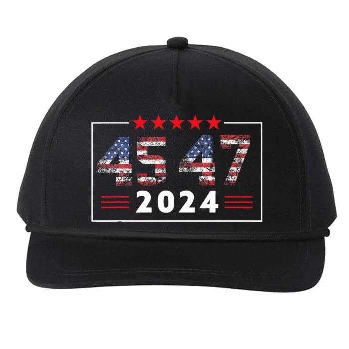 Trump Won 45 47 Trump President Election Trump Snapback Five-Panel Rope Hat