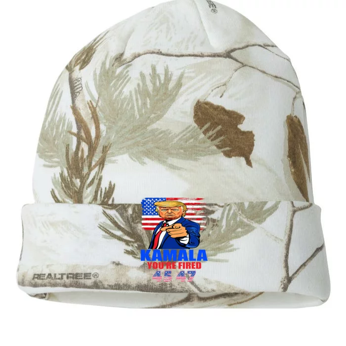 Trump Won 4547 Get Over It Trump 2024 Kamala YouRe Fired Kati - 12in Camo Beanie