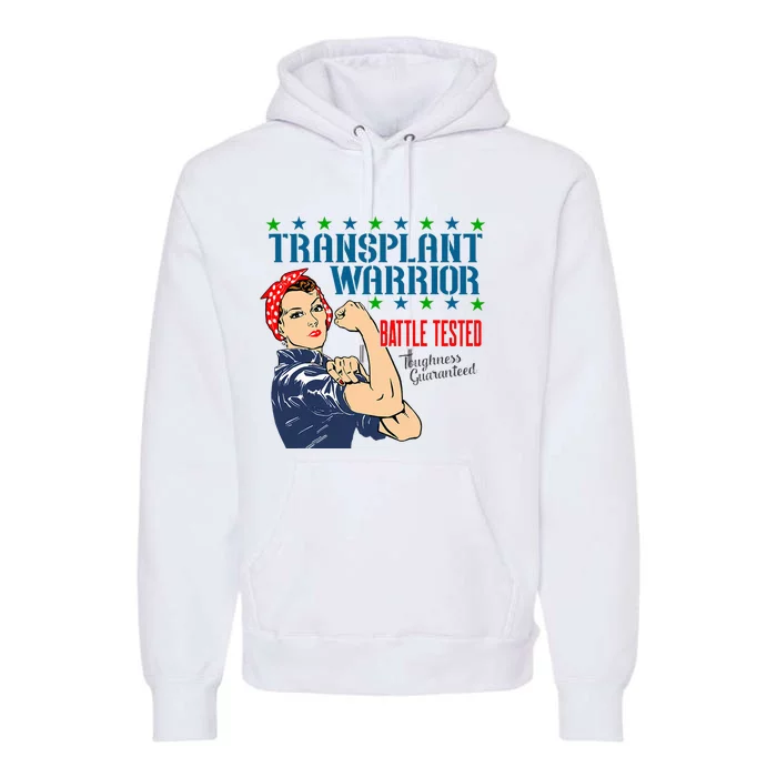 Transplant Warrior A Vintage Women Transplant Recipient Premium Hoodie