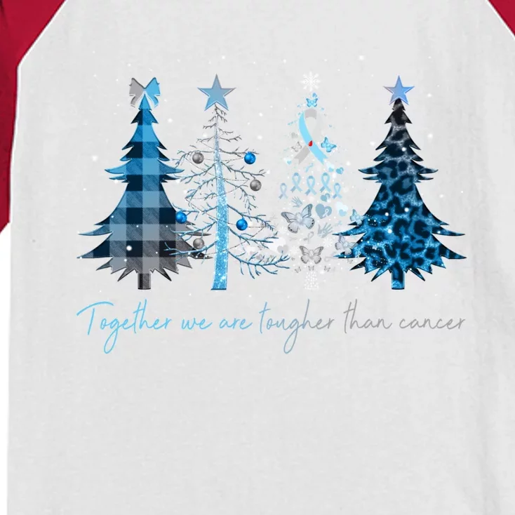 Together We Are Tougher Than Cancer Diabetes Christmas Meaningful Gift Kids Colorblock Raglan Jersey