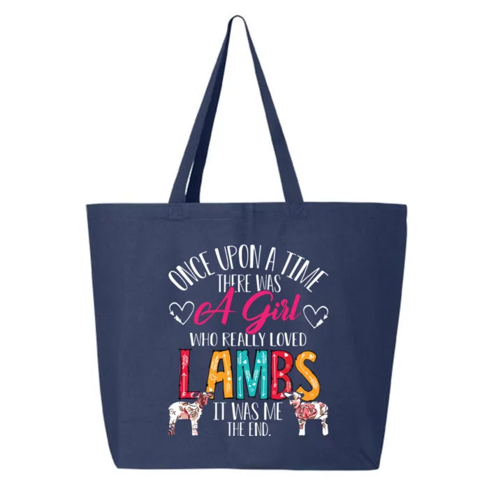 There Was A Girl Who Really Loved Lambs Sheepp Lover Gifts 25L Jumbo Tote