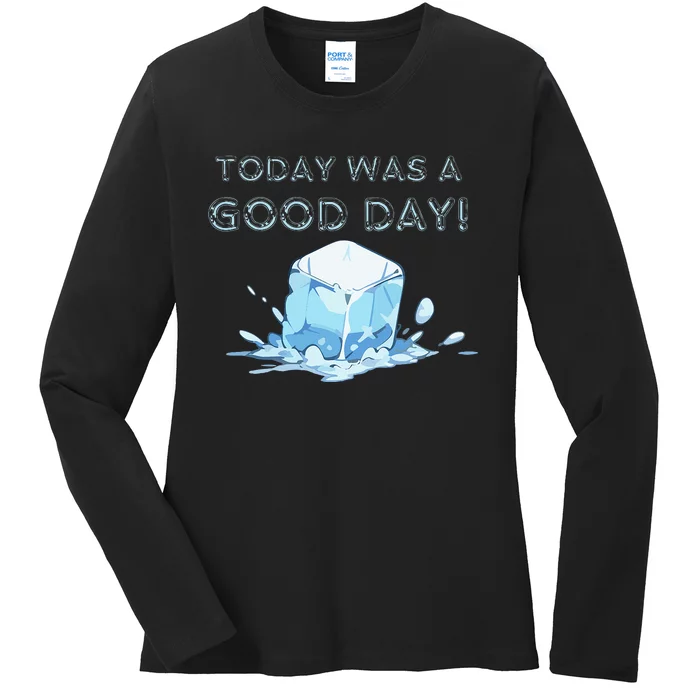 Today Was A Good Day Cute With Water Splashes Ladies Long Sleeve Shirt