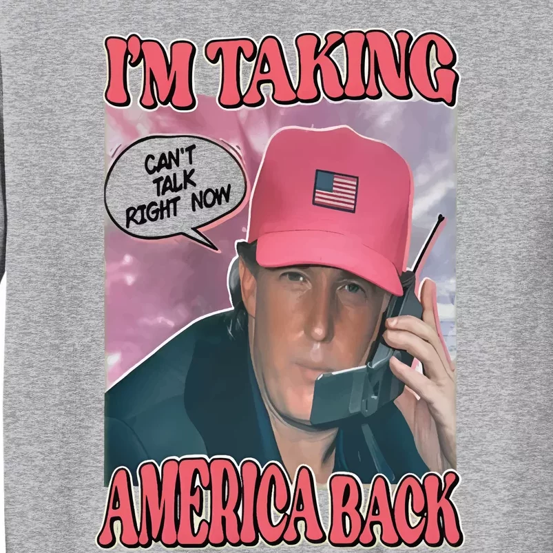 The Walking A IM Taking America Back CanT Talk Right Now Tall Sweatshirt