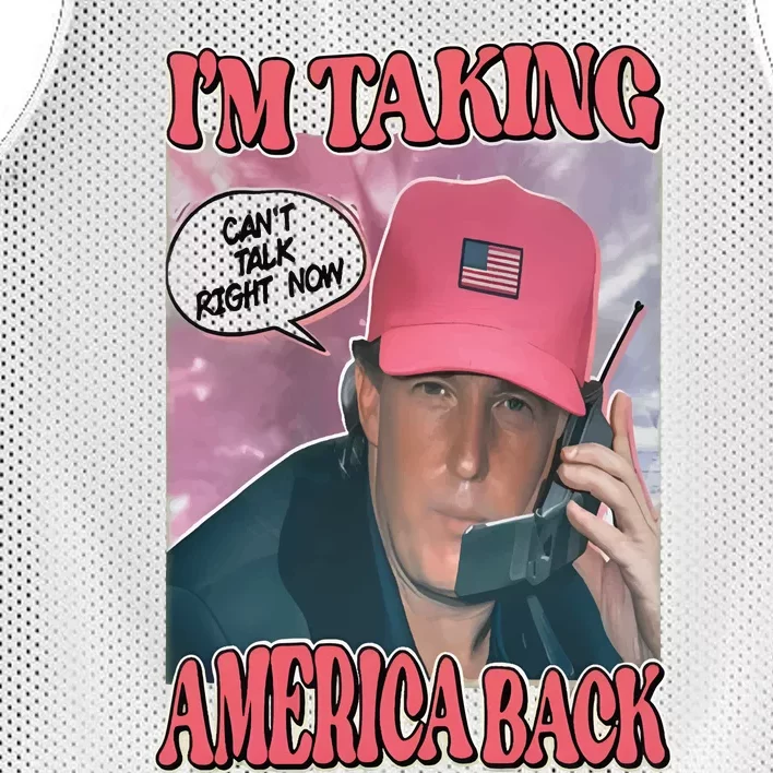 The Walking A IM Taking America Back CanT Talk Right Now Mesh Reversible Basketball Jersey Tank