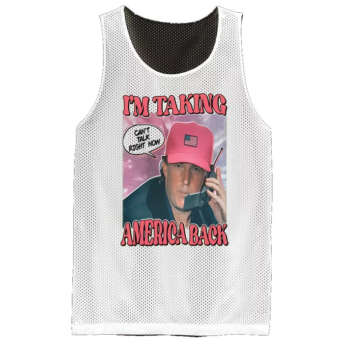 The Walking A IM Taking America Back CanT Talk Right Now Mesh Reversible Basketball Jersey Tank