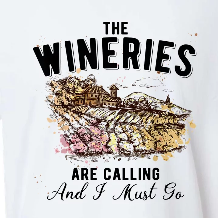 The Wineries Are Calling And I Must Go Wine Lover Country Sueded Cloud Jersey T-Shirt