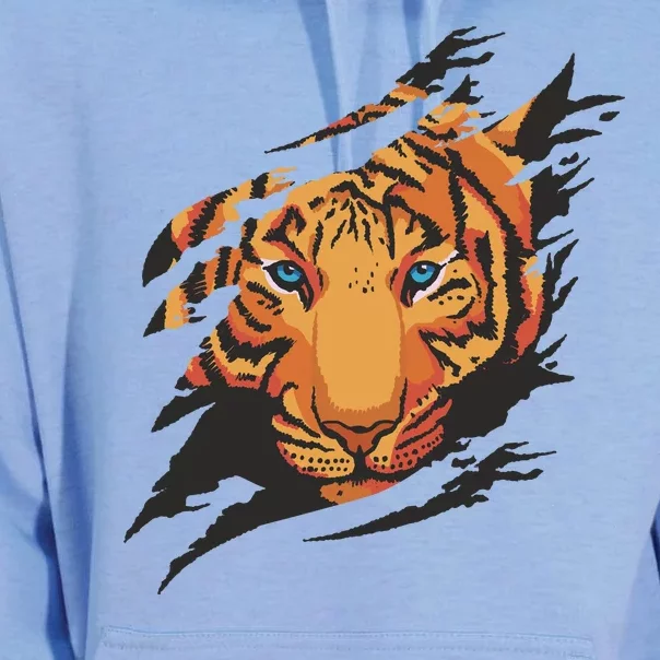 Tiger Wild Animal Ripped Unisex Surf Hoodie