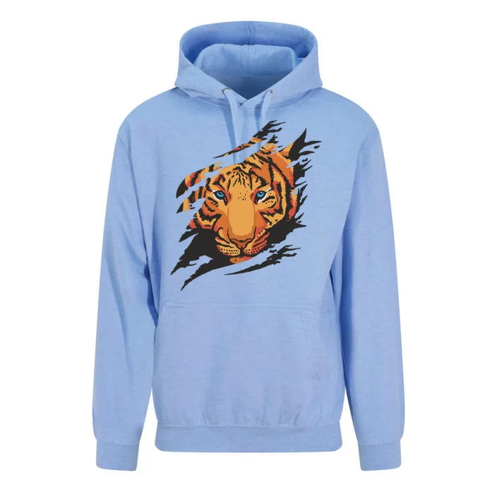 Tiger Wild Animal Ripped Unisex Surf Hoodie