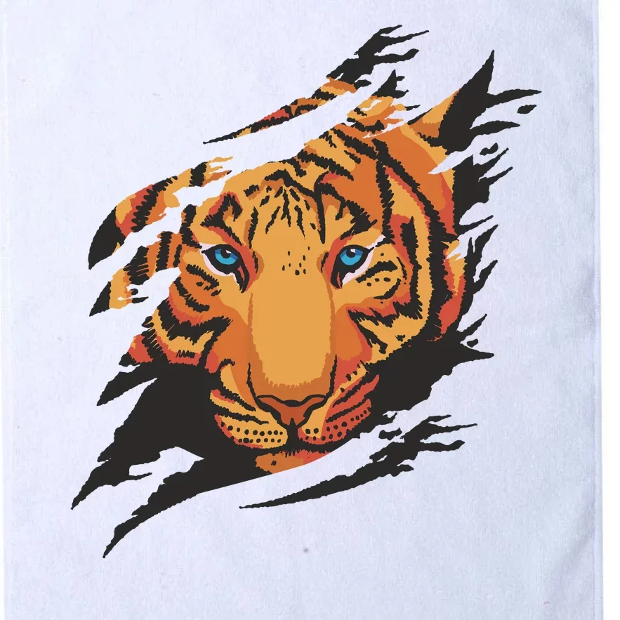 Tiger Wild Animal Ripped Platinum Collection Golf Towel