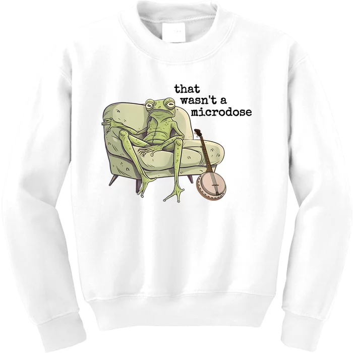 That WasnT A Microdose Humor Strange Naked Frog Meme Kids Sweatshirt