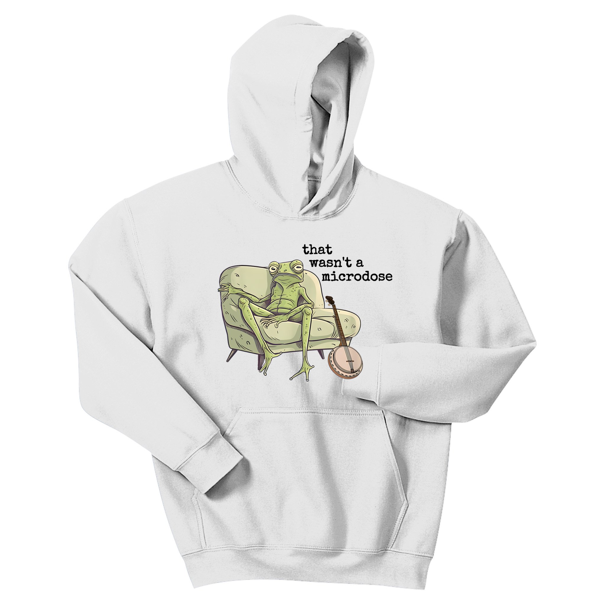 That WasnT A Microdose Humor Strange Naked Frog Meme Kids Hoodie ...