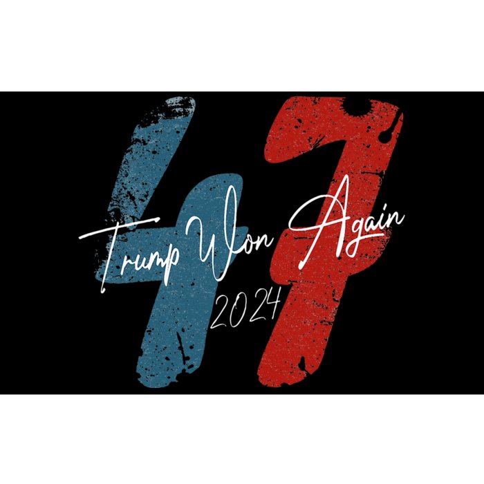 Trump Won Again 47 Inauguration Day Us Democratic Nov 52024 Bumper Sticker