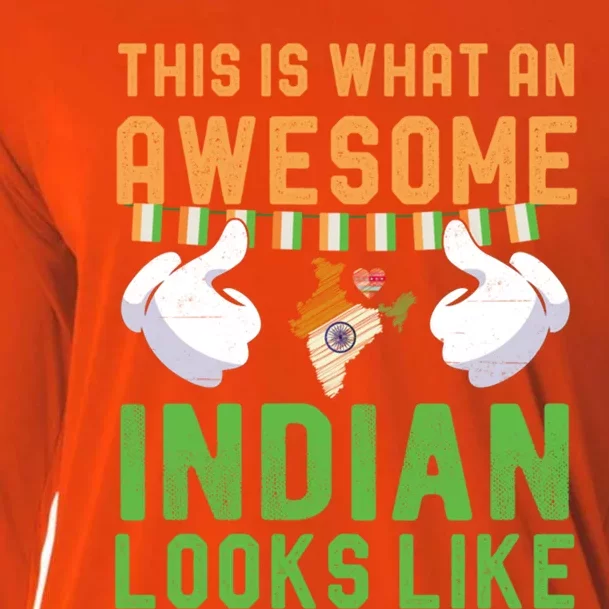 This What Awesome Indian Looks Like India Independence Day Gift Cooling Performance Long Sleeve Crew